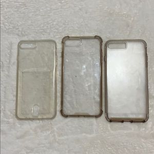 Three clear iPhone 8plus/ 7 plus case